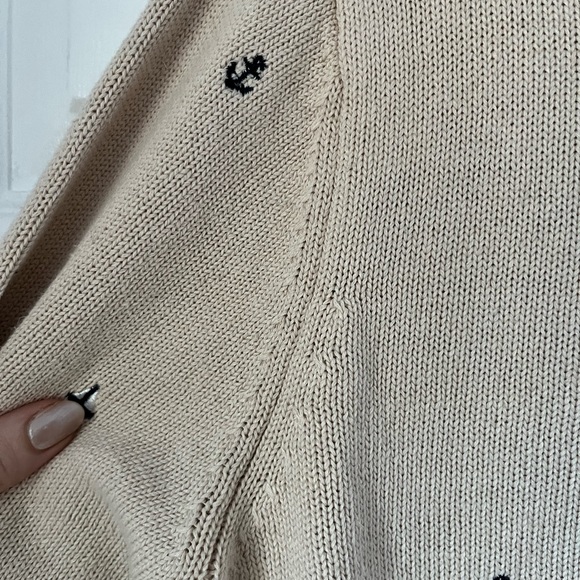 ⚓️Kiel James Patrick - Nautical Crew Neck Cream Sweater made from Cotton & Linen - Picture 2 of 10